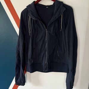 lululemon athletica Navy Scuba Zip-Up Hooded Jacket